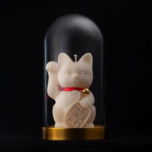 Maneki Neko Weiße Kerze swieca-lucky-cat-120-1