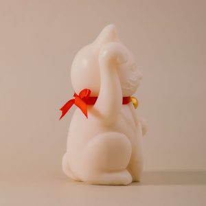 Maneki Neko Weiße Kerze swieca-lucky-cat-120-2