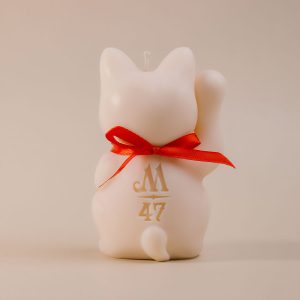 Maneki Neko Weiße Kerze swieca-lucky-cat-120-4