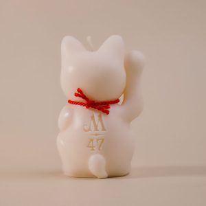 Maneki Neko Weiße Kerze swieca-lucky-cat-90-2
