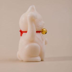 Maneki Neko Weiße Kerze swieca-lucky-cat-90-4